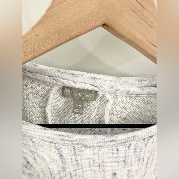 T By Talbots French Terry Space Dye Tunic Blue Size XS - Picture 5 of 6